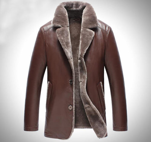 2017 New Genuine Natural Sheepskin Snow Coats Fashion Casual Designer Brand  Fur Leather Fur Sleeve Jacket G0001