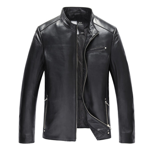 2017 New Sheepskin Men Jacket Natural Genuine Leather Fashion Casual Motorcycle Hip Hop Jacket