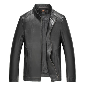 Men's Leather Jackets 2017 Autumn Winter Soft  Leather Jackets Sheepskin Coat For Men Leather Clothing Big Size