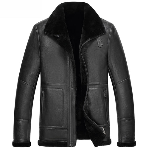 New Short Wool Liner Sheepskin Fur Men Jacket Fashion Quality Real Sheepskin Mens Leather Fur Coat