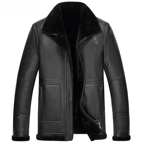 New Short Wool Liner Sheepskin Fur Men Jacket Fashion Quality Real Sheepskin Mens Leather Fur Coat