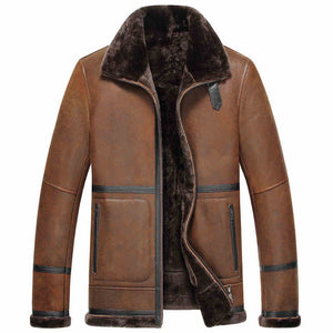 New Short Wool Liner Sheepskin Fur Men Jacket Fashion Quality Real Sheepskin Mens Leather Fur Coat