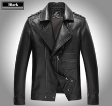 2017 New Men Zipper Motorcycle Jacket Fashion Casual Genuine Leather Natural Sheepskin Jackets G0010