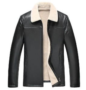 2017 New Fashion Male Leather Jacket Plus Size XXXL 4XL  Black Orange Mens  Collar genuine Coats