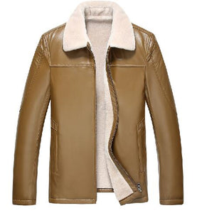 2017 New Fashion Male Leather Jacket Plus Size XXXL 4XL  Black Orange Mens  Collar genuine Coats