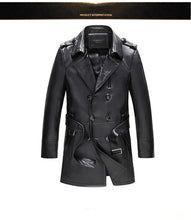 Free Shipping  Men's New Suit Sheep Leather Jacket Man Autumn and Winter  Mens Fashion Slim Length Medium Waist Leather Coat 717