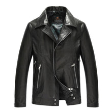 Fashion Motorcycle Leather Jacket genuine Leather Jacket Men 's Goat Leather Casual Leather