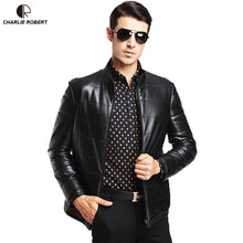 100% Sheepskin Genuine Leather Jacket Male 2016 Brand Men's Slim Causal Motorcycle Jacket jaqueta de couro masculina MC1673
