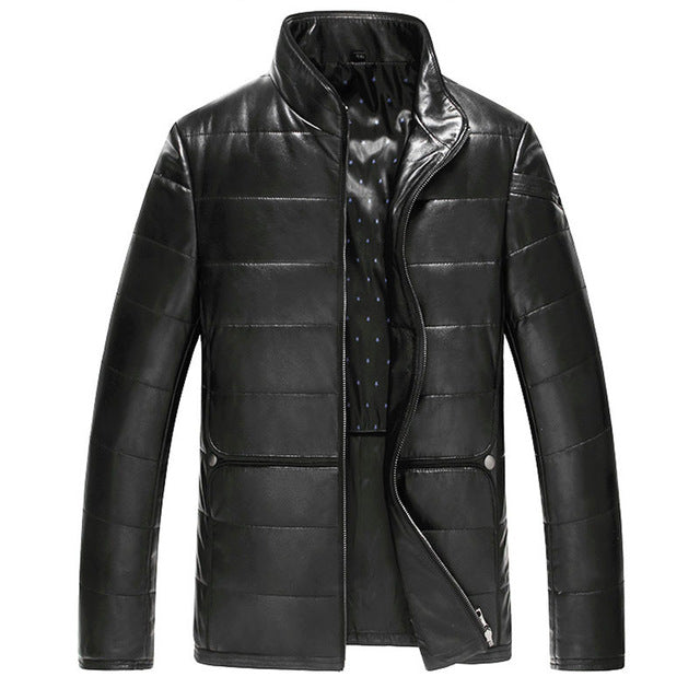 100% Sheepskin Genuine Leather Jacket Male 2016 Brand Men's Slim Causal Motorcycle Jacket jaqueta de couro masculina MC1673
