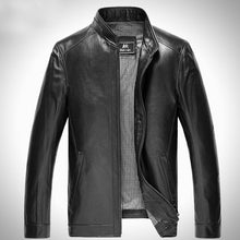 2017 New Men's Slim Genuine Leather Natural Sheepskin Jacket  Fashion Casual Designer Brand O-neck Jackets G0006