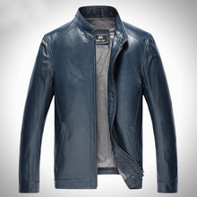 2017 New Men's Slim Genuine Leather Natural Sheepskin Jacket  Fashion Casual Designer Brand O-neck Jackets G0006