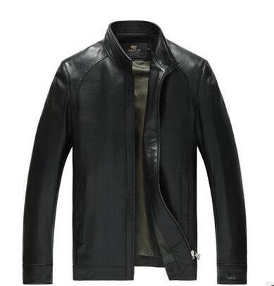 Factory Men's Genuine Leather Jacket For Men Real Matte Goat Skin Sheepskin Fashion Brand Black Male Coat Plus Size 4XL