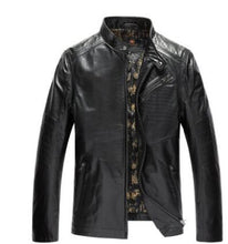 Brand Mens Genuine Leather Jackets 100% Goatskin Black M-4XL Spring Leather & Suede Men Genuine Leather Jaket Coats