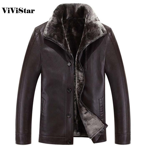 2015 New Winter Warm Motorcycle Leather Jacket High Quality Brand New Man Fashion Leather Coats F1507