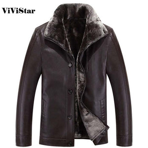 2015 New Winter Warm Motorcycle Leather Jacket High Quality Brand New Man Fashion Leather Coats F1507