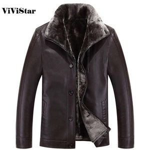 2015 New Winter Warm Motorcycle Leather Jacket High Quality Brand New Man Fashion Leather Coats F1507
