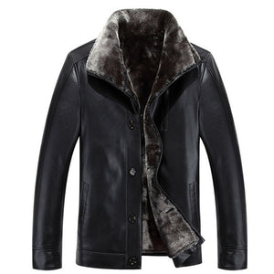 2015 New Winter Warm Motorcycle Leather Jacket High Quality Brand New Man Fashion Leather Coats F1507