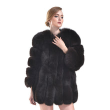 Plus Size M-5XL Women Winter 2017 New Parkas Fashion Natural Genuine Leather Fox Fur Jacket Bridal Full skin Fox Fur Coat LH340