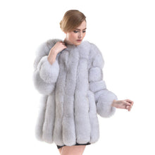Plus Size M-5XL Women Winter 2017 New Parkas Fashion Natural Genuine Leather Fox Fur Jacket Bridal Full skin Fox Fur Coat LH340