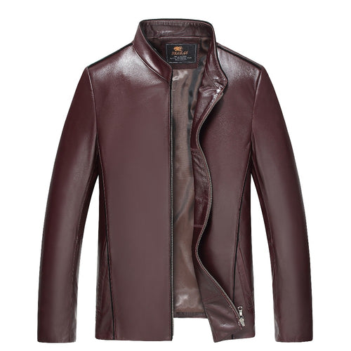100% Brand Genuine Leather Jacket Male Plus Size 4XL Man Leather Jacket Jaquetas Masculinas Inverno Couro Motorcycle Coat