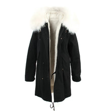 raccoon fur hooded coat parkas