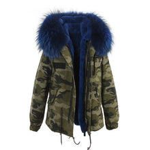 winter  raccoon fur collar hooded coat parkas jacket
