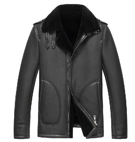 2017 Men's Genuine Leather Jacket For Men Real Matte Goat Skin Sheepskin Fashion Brand Black Male Coat Plus Size 4XL
