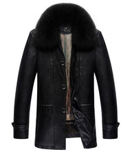 2016 New men suede jacket winter warm men's leather jackets and coats PU leather jacket men long winter jacket with fur collar