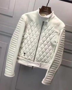 New Genuine Leather Jacket Women Winter Fashion Real Sheepskin Leather Coat Women Short Jacket Female Ladies Clothes RL003