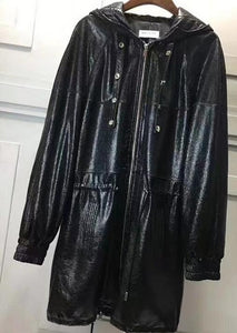 New Fashion Genuine Leather Jacket Women Winter Real Sheepskin Leather Coat With Hood Women Long Jackets Ladies Female RL80818