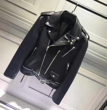 Elegant Genuine Leather Jacket Women Winter Real Sheepskin Leather Jacket Women Motorcycle Biker Coat Ladies Female RL80816