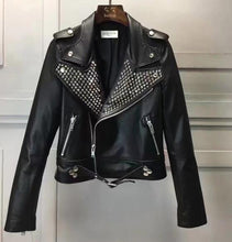 Fashion Genuine Leather Jacket Women Winter Real Sheepskin Leather Jacket Woman Honeybee Embroidery Coat Ladies Female RL009