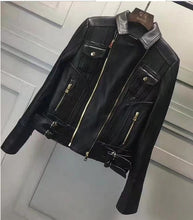 New Fashion Real Leather Jacket Women Winter Genuine Sheepskin Leather Jackets Women Motorcycle Biker Coat Ladies Female RL80830