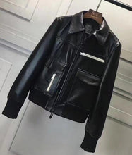 Elegant Genuine Leather Jacket Women Winter Real Sheepskin Leather Jackets Women Casual Slim Coat Ladies Female RL80827