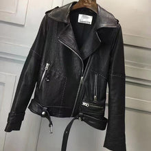Fashion Genuine Leather Jacket Women Winter Real Sheepskin Leather Jacket Women Motorcycle Biker Coat Ladies Female RL80820