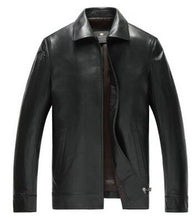 2017 new genuine leather men 's single leather lapel business sheep leather men' s leather jacket