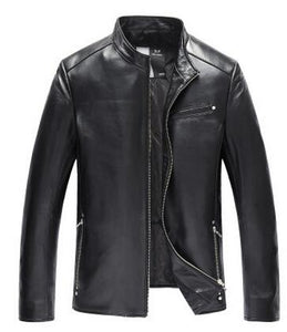 2017 New Sheepskin Men Jacket Natural Genuine Leather Fashion Casual Motorcycle Hip Hop Jacket