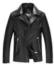 Fashion Motorcycle Leather Jacket genuine Leather Jacket Men 's Goat Leather Casual Leather