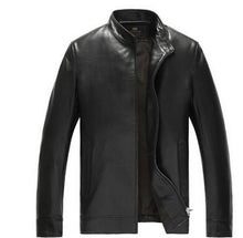 New autumn and winter Haining leather men 's leather high quality leather stand