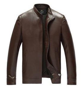 New autumn and winter Haining leather men 's leather high quality leather stand