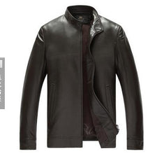 New autumn and winter Haining leather men 's leather high quality leather stand