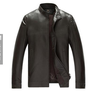 New autumn and winter Haining leather men 's leather high quality leather stand