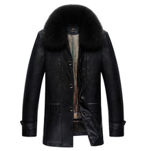 2016 New men suede jacket winter warm men's leather jackets and coats PU leather jacket men long winter jacket with fur collar